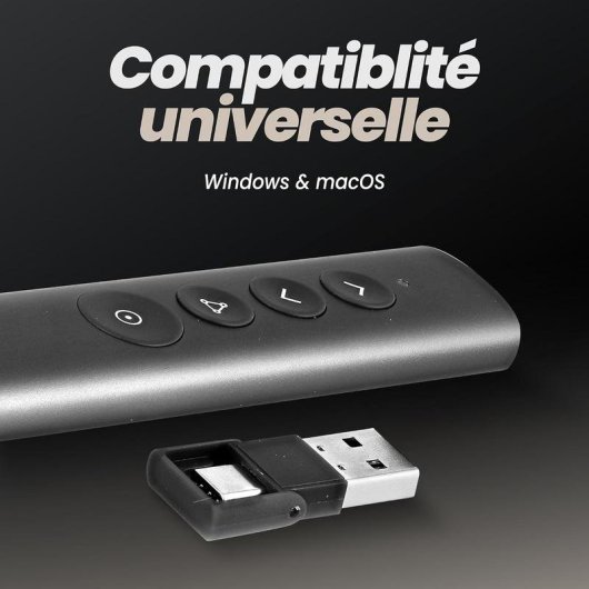 Presentateur TnB AIRPRESENTER Aluminium Gris Sans Fil Rechargeable