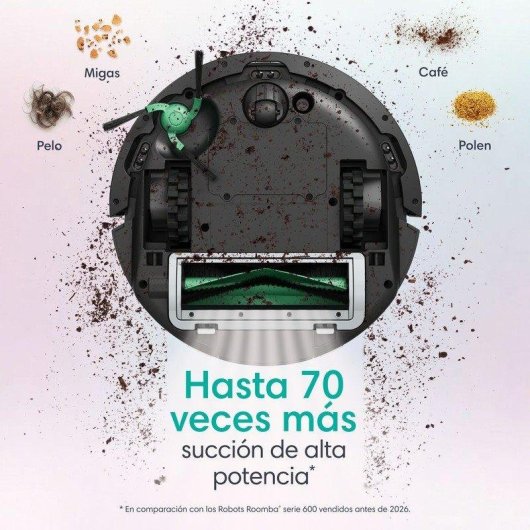 Aspirateur Robot et Laveur iRobot Roomba Mini avec Vidage Automatique Navigation LiDAR 7.000 Pa