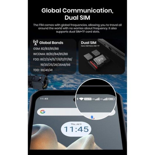 Fossibot F114 4G 4GB 128GB 6.67" Schwarz