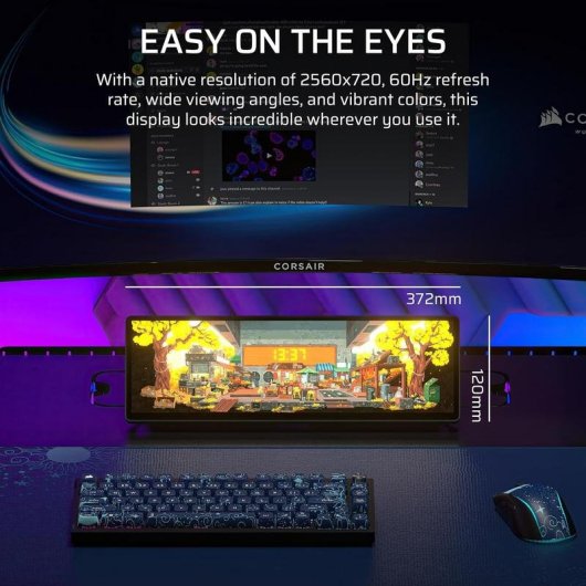 Monitor Gaming Corsair XENEON Edge 14,5" LCD Táctil 2K 32:9 USB C HDMI Mate