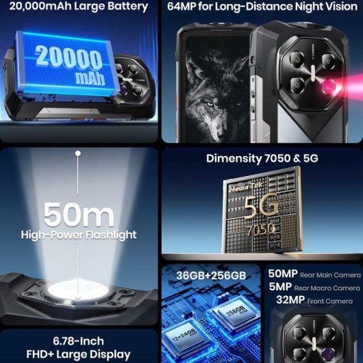 Fossibot F113 5G 12GB 256GB 6.78" Preto