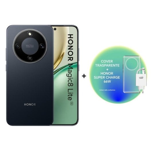 HONOR Magic8 Lite 5G 8GB 512GB 6.79" Negro + Cargador 66W + Funda Transparente