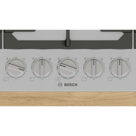 Placa Bosch Serie 6 PCR9A5I90 gás 5 queimadores inox FlameSelect