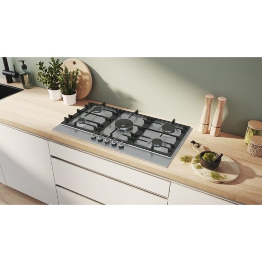 Placa Bosch Serie 6 PCR9A5I90 gás 5 queimadores inox FlameSelect