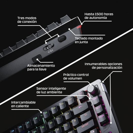 Tastiera HyperX Alloy Rise 75 wireless RGB 75% Hot-Swappable Gaming