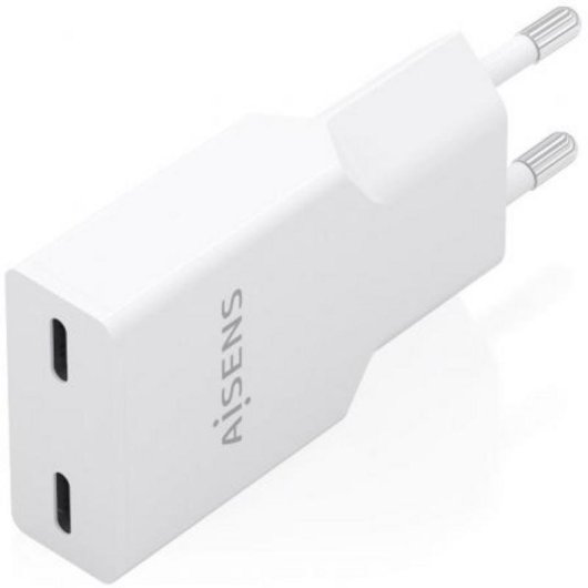 Carregador Aisens A110-1003 GaN 30W 2xUSB-C Branco Carga Rápida
