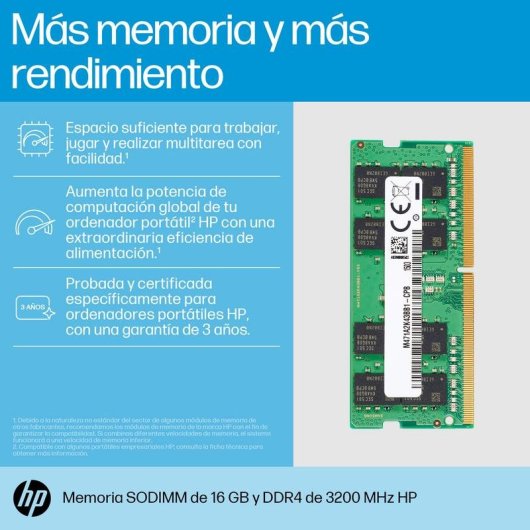 Mémoire RAM HP 16Go 1x16Go DDR4 3200MHz SO-DIMM 260-pin Business