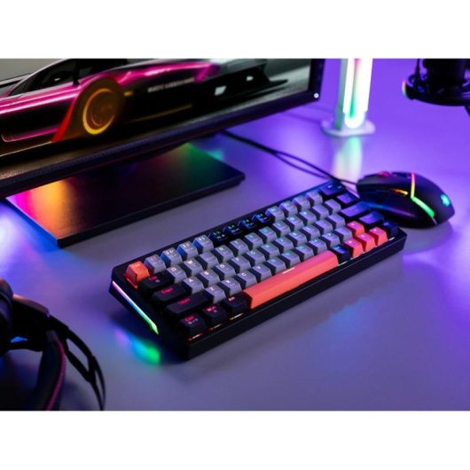 Tastiera Tracer TRAKLA47297 mini meccanica wireless e cablata RGB QWERTY grigia