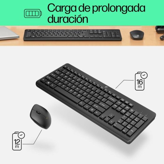 Tastiera HP Combo 230 wireless a membrana con mouse incluso bianca