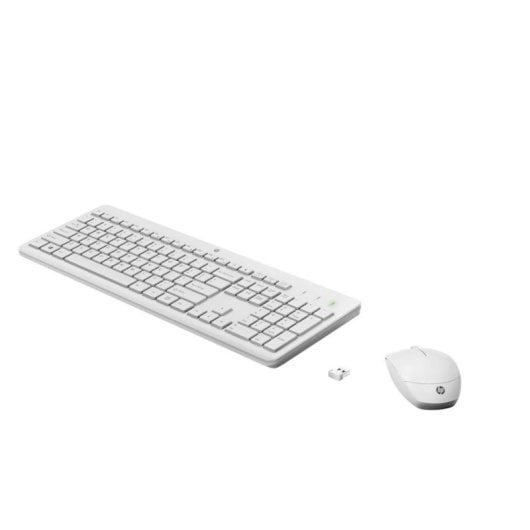 Tastiera HP Combo 230 wireless a membrana con mouse incluso bianca