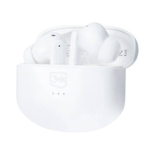 Écouteurs 3MK LifePods sans fil Bluetooth 5.3 avec Réduction de Bruit ANC Blancs