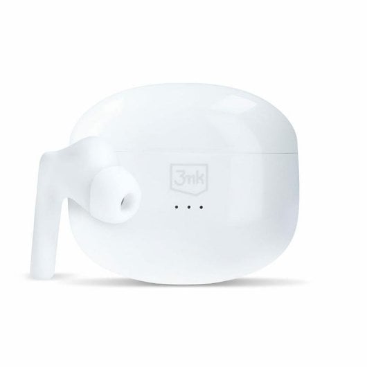 Écouteurs 3MK LifePods sans fil Bluetooth 5.3 avec Réduction de Bruit ANC Blancs