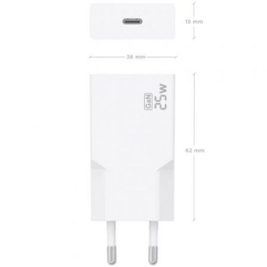 Carregador Aisens A110-0999 GaN 25W USB-C Ultra Fino Branco