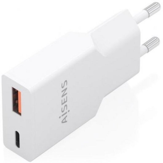 Chargeur Aisens A110-1002 GaN 30W USB-C PD3.0 QC4.0 USB-A QC3.0 Blanc