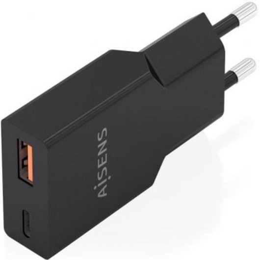 Carregador Aisens A110-1005 GaN 30W USB-C PD3.0 QC4.0 USB-A QC3.0 Preto