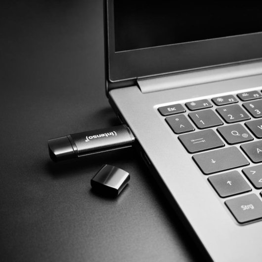 Memoria USB Intenso 3544491 128 GB USB-A y USB-C aluminio negro