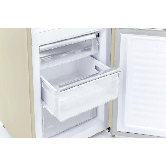 Frigorífico Combi Exquisit RKGC250-70-H-160E Defrost 183cm 244L E Blanco Retro
