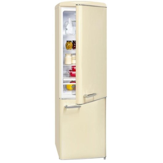 Frigorífico Combi Exquisit RKGC250-70-H-160E Defrost 183cm 244L E Blanco Retro