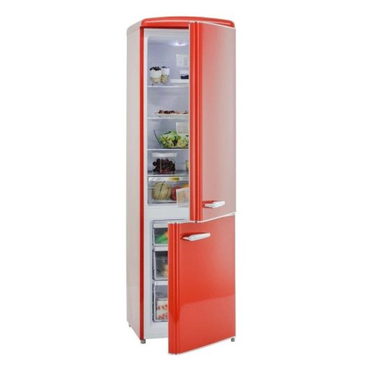 Frigorífico Combi Exquisit RKGC250-70-H-160E Defrost 183cm 244L E Rojo