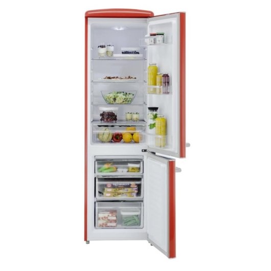 Frigorífico Combi Exquisit RKGC250-70-H-160E Defrost 183cm 244L E Rojo