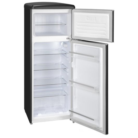 Frigorífico Dos Puertas Exquisit RKGC270-45-H-160E Defrost 146,5cm 206L E Negro Mate