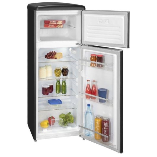 Frigorífico Dos Puertas Exquisit RKGC270-45-H-160E Defrost 146,5cm 206L E Negro Mate