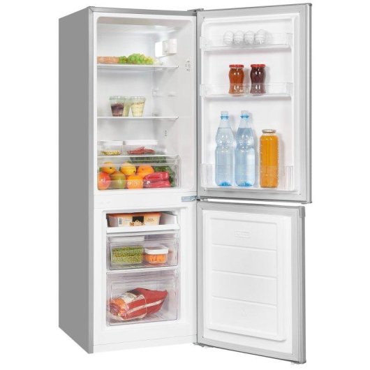 Frigorífico Combi Exquisit KGC232-60E-040E Defrost 142,5cm 173L E Plata