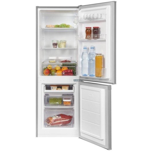 Frigorífico Combi Exquisit KGC232-60E-040E Defrost 142,5cm 173L E Plata