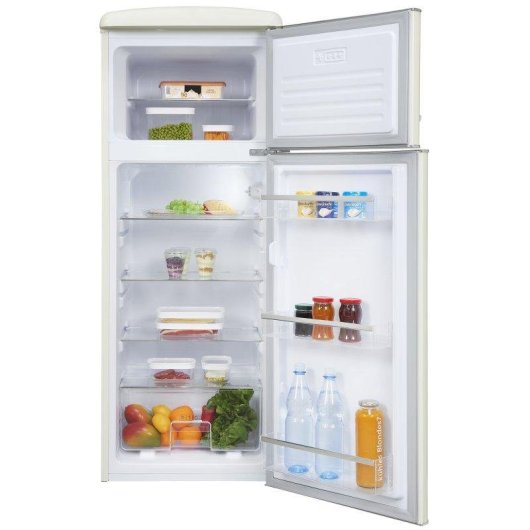 Frigorífico Dos Puertas Exquisit RKGC270-45-H-160E Defrost 146,5cm 206L E Blanco Retro