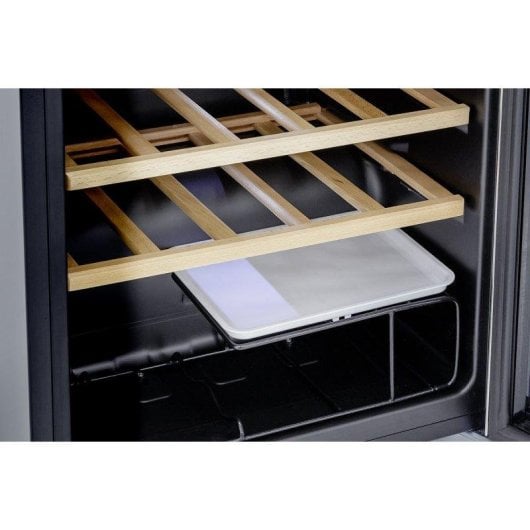 Enfriador de vino Exquisit WS2-45GTE-160G doble zona 45 botellas negro LED