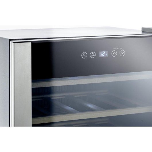 Enfriador de vino Exquisit WS2-45GTE-160G doble zona 45 botellas negro LED