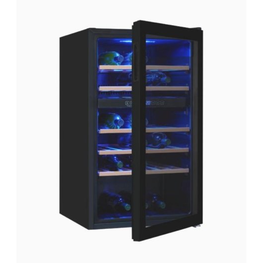Enfriador de vino Exquisit WS2-45GTE-160G doble zona 45 botellas negro LED