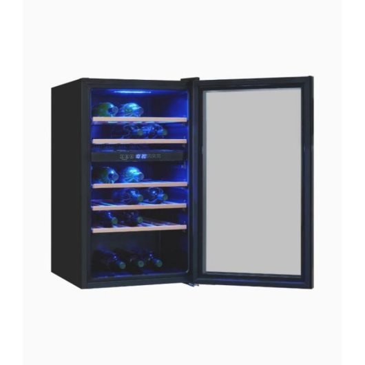Enfriador de vino Exquisit WS2-45GTE-160G doble zona 45 botellas negro LED