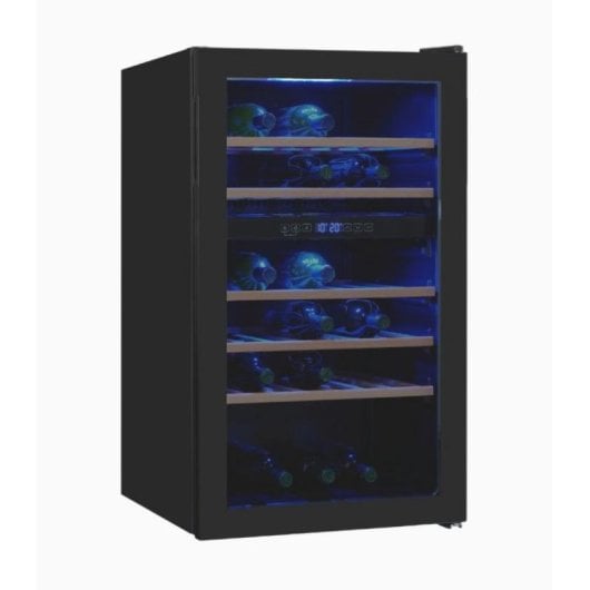 Enfriador de vino Exquisit WS2-45GTE-160G doble zona 45 botellas negro LED