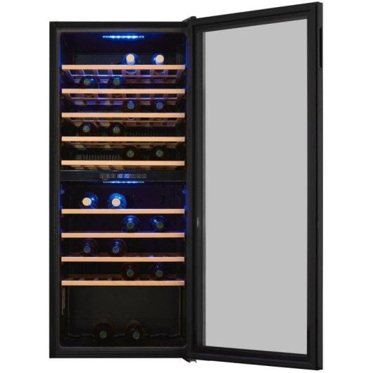 Enfriador de vino Exquisit WS2-114GTE-160G 45 botellas doble zona LED negro