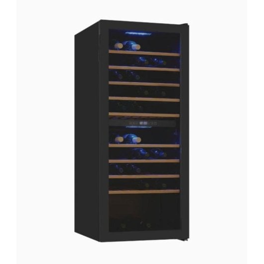Enfriador de vino Exquisit WS2-114GTE-160G 45 botellas doble zona LED negro