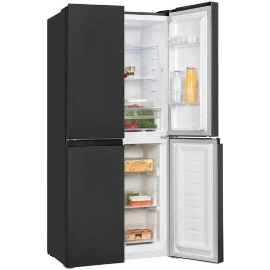 Frigorífico Americano Exquisit MD365-125-040D No Frost 180cm 362L D Antracita Display Digital