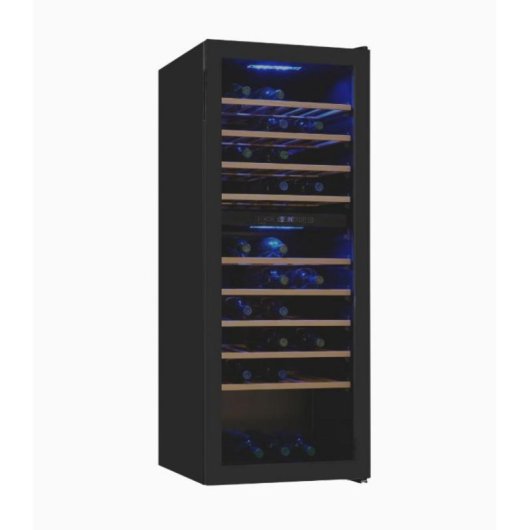 Enfriador de vino Exquisit WS2-78GTE-160G doble zona 45 botellas negro LED
