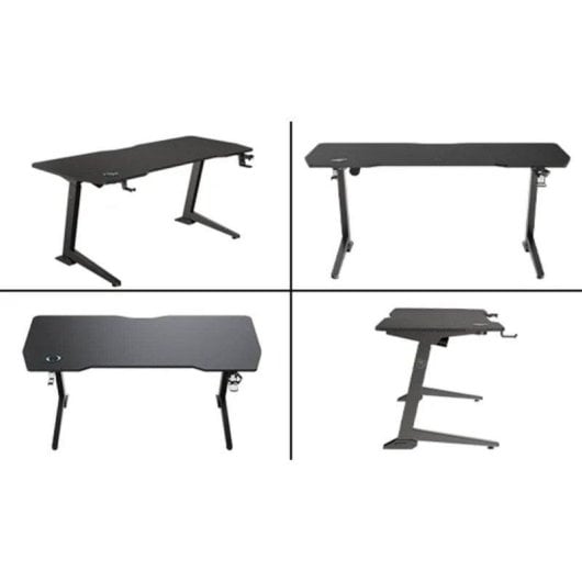 Mesa Gaming REKT 140 cm Fibre de carbone Hauteur réglable Motorisée