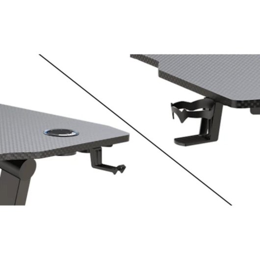 Mesa Gaming REKT 140cm Fibre de carbone Hauteur réglable Motorisée