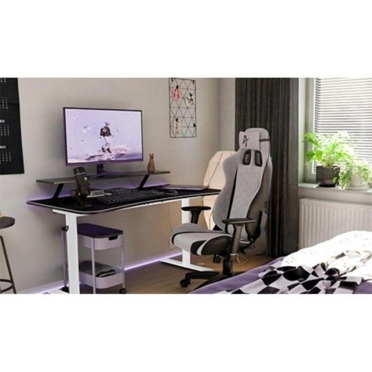 Mesa Gaming Arozzi 140cm Fibre de bois avec gestion câbles et tapis complet