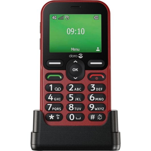 Téléphone Doro Leva E10 Rouge 2.4 4G SIM unique batterie amovible