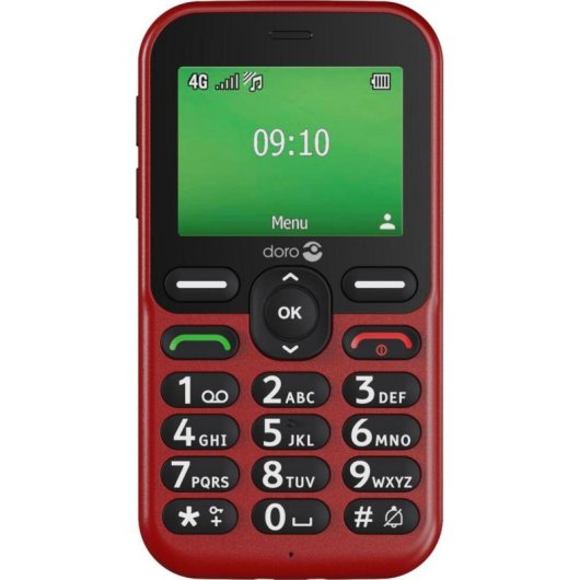 Téléphone Doro Leva E10 Rouge 2.4 4G SIM unique batterie amovible