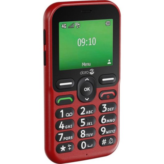 Téléphone Doro Leva E10 Rouge 2.4 4G SIM unique batterie amovible