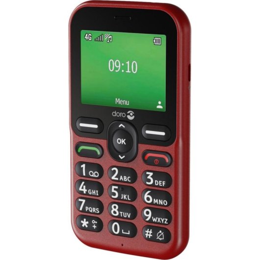 Téléphone Doro Leva E10 Rouge 2.4 4G SIM unique batterie amovible