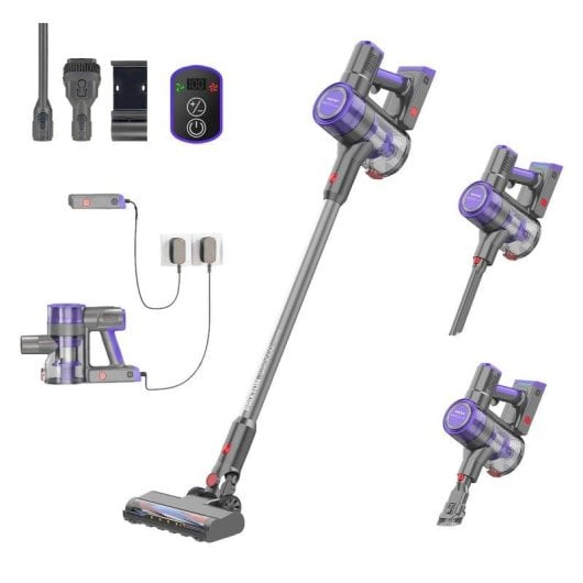 Aspirador sem Fio Prixton Sirocco Cyclone 400W 40min Filtro HEPA 1L Preto