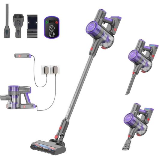 Aspirador sem Fio Prixton Sirocco Cyclone 400W 40min Filtro HEPA 1L Preto