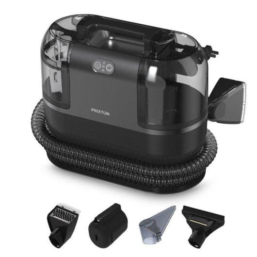Lavatapetti Prixton AquaClean Steam Pro 1700W Doppio Serbatoio 2L 15kPa 4 Accessori Nero