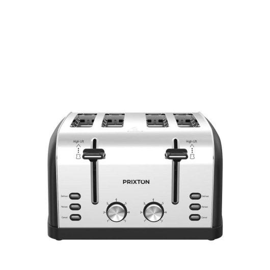 Tostadora Prixton 10006241 4 fentes extra larges 1900 W inox noir