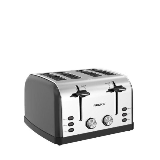 Tostadora Prixton 10006241 4 fentes extra larges 1900 W inox noir